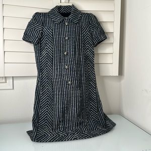 Chanel blue and silver mid dress